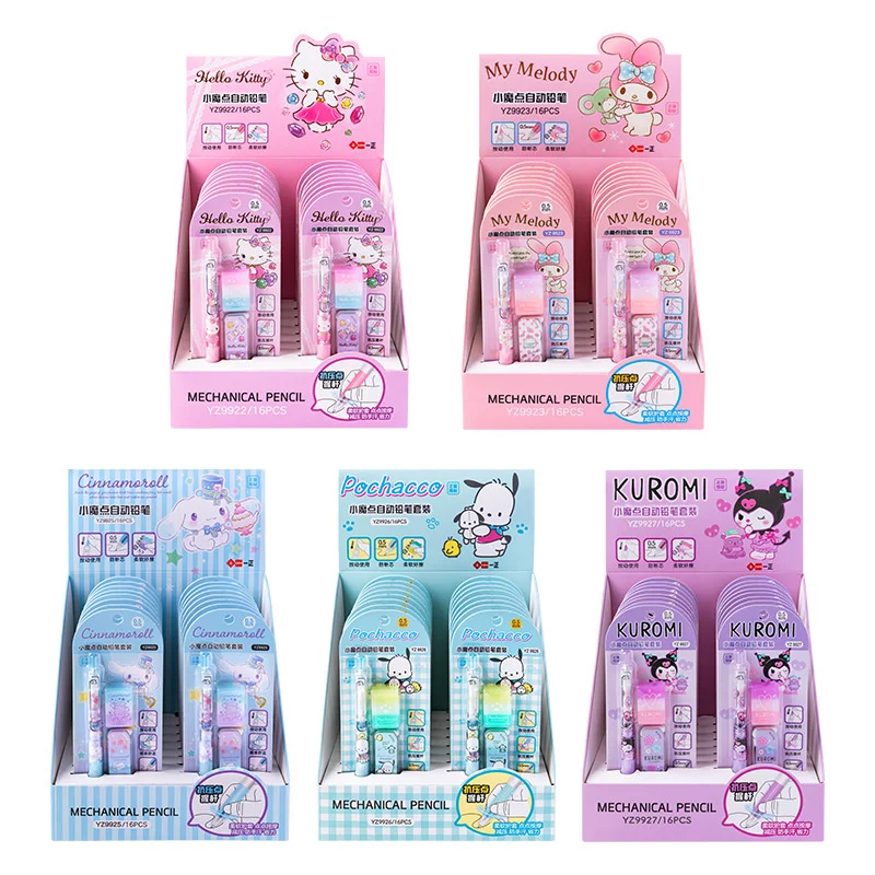 10 set/lot Sanrio Kawaii Animal Mechanical Pencil Cute 0.5MM Drawing Writing Automatic Pen School Office Supplies