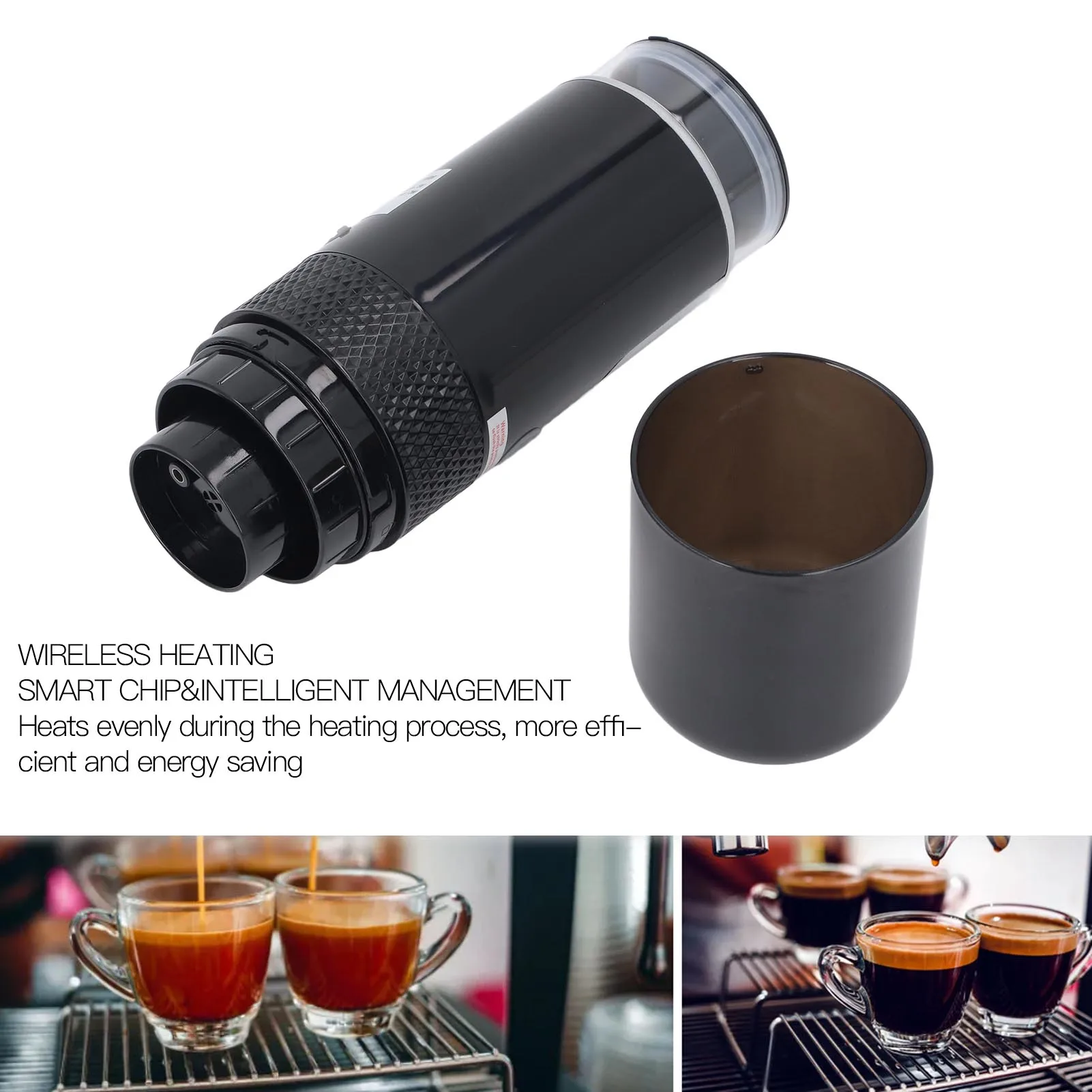 Portable Rechargeable Coffee Maker 1200mAh One-Touch Cordless Travel Capsule Machine for On-the-Go Brew