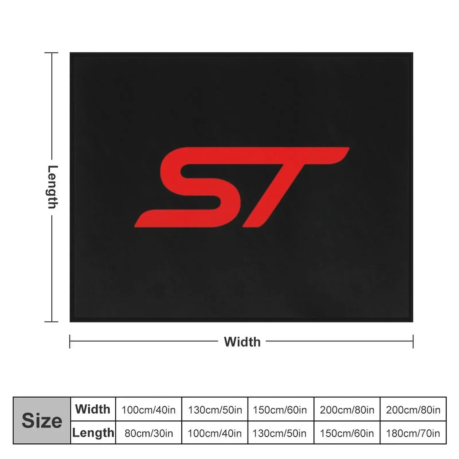 Focus ST logo Throw Blanket for winter Hairy Blankets