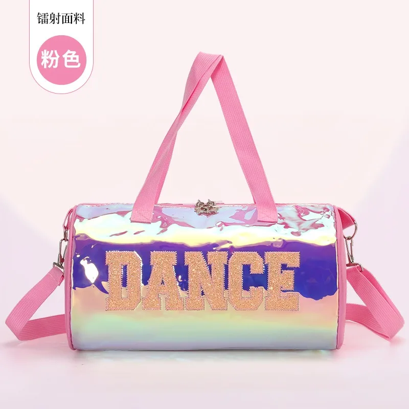Kids' Dance Bag Outdoor Fitness Sports Shoulder Bag Cartoon Dance Backpack Pink, Silver