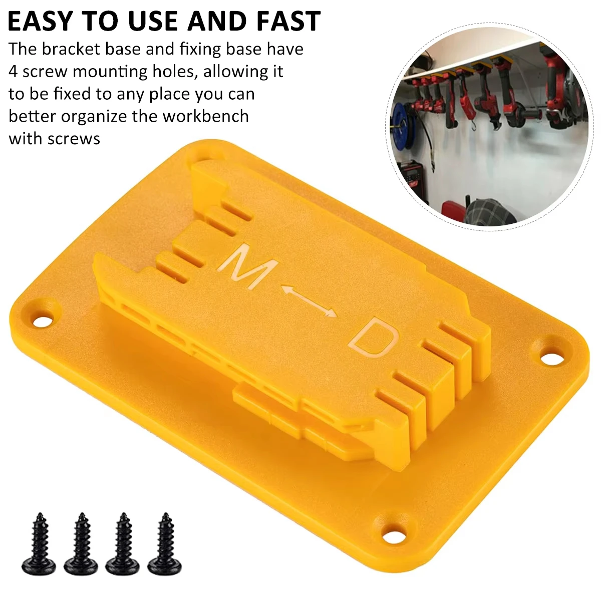 For Dewalt/Milwaukee 14.4/18V/20V Battery Tools Machine Holder Tool Storage Rack Wall Mount Tool Bracket Fixed Device