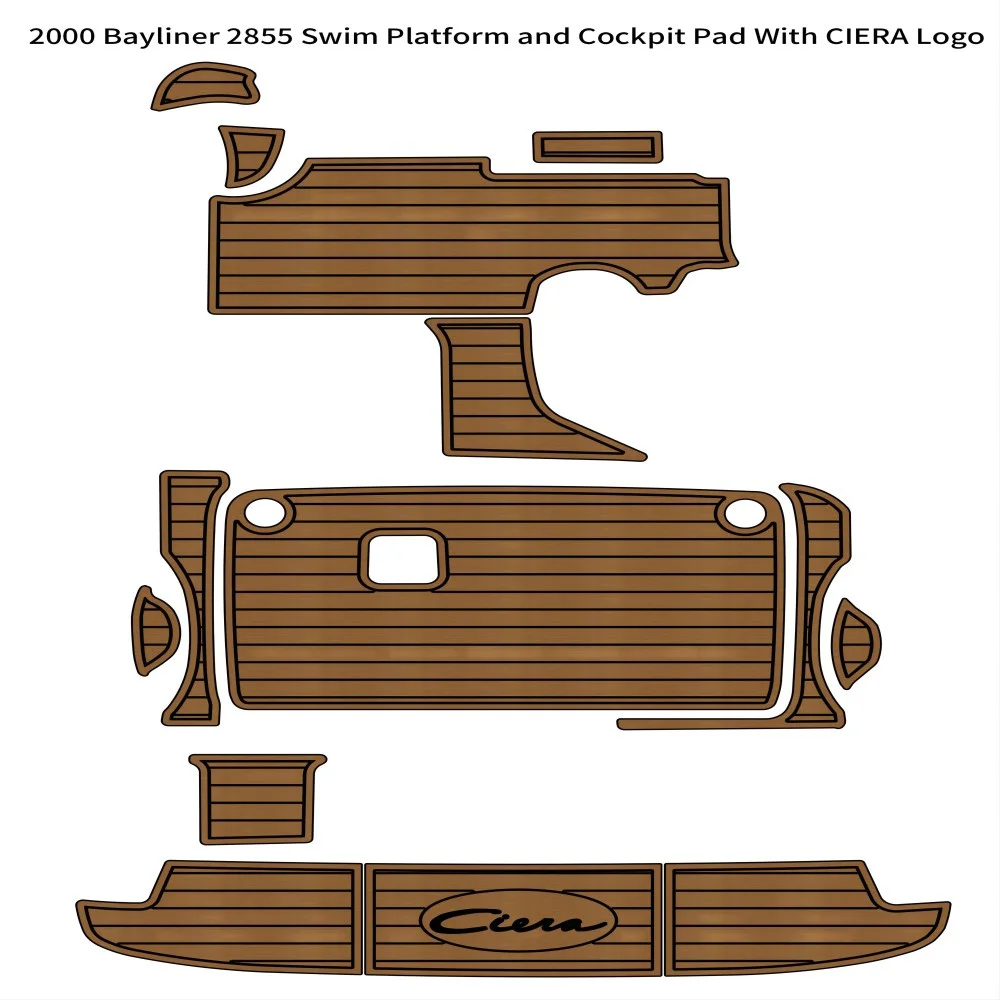 2000 Bayliner 2855 Swim Platform Cockpit Boat EVA Foam Teak Deck Floor Pad Mat