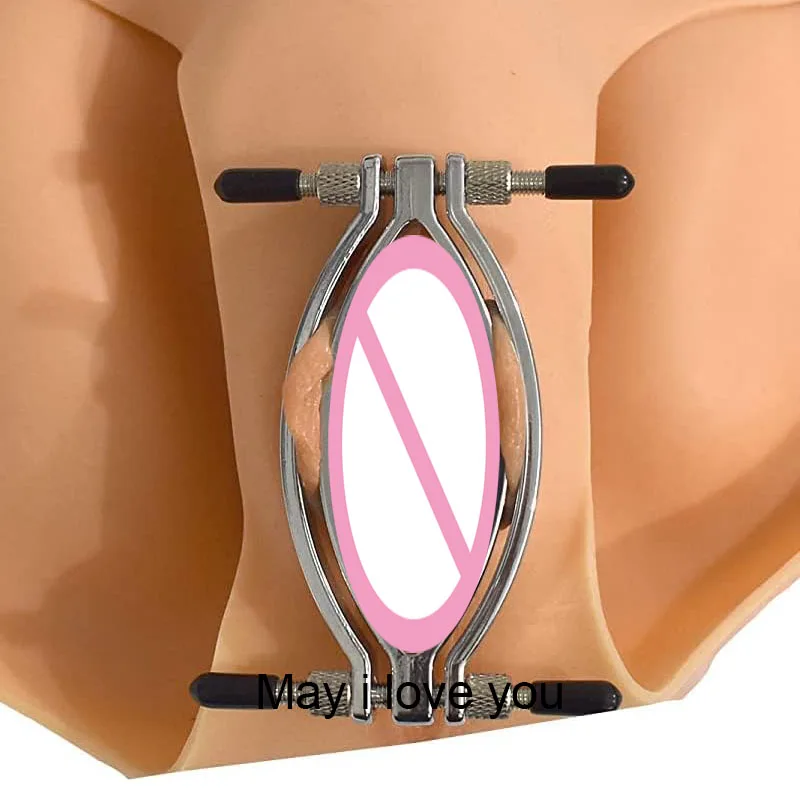 Vagina Pussy Spreader Clip Expander,Placed Clamp Over Vaginal and Clit,Thumb Screws to Tighten Labia Lips Splitter,BDSM Sex Toys