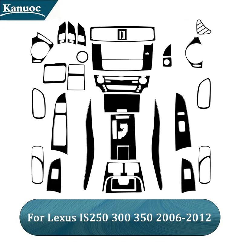 

For Lexus IS250 300 350 2006 2007 2008 2009 2010 2011 2012 ABS Jet Black Styling Stickers Car Interior Decorative Accessories
