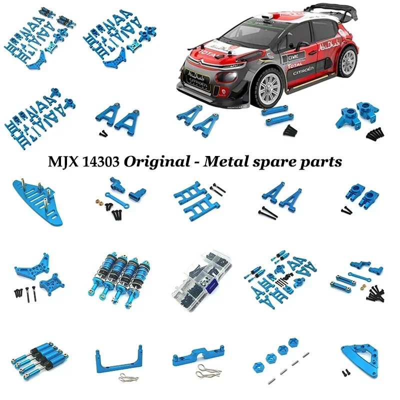 Mjx Hyper Go 1/14 14301 14302 14303 Upgrade Parts Metal Vulnerable Parts Set for  Rc Car CNC Aluminum Accessories