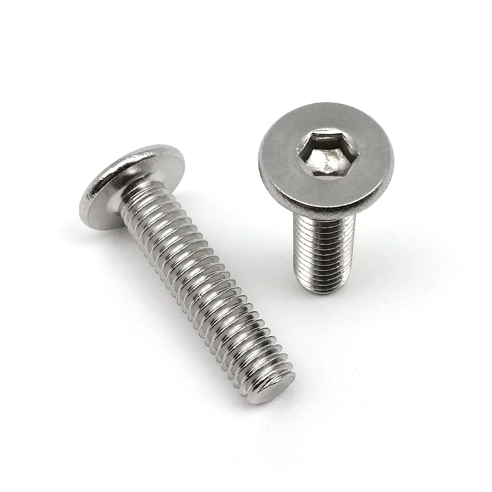 HZYUEGOU M1.6 M2 M2.5 M3 M4 M5 M6 M8 A2 304 Edelstahl Sechskant-Innensechskantschraube Ultraflach Niedrigflach Wafer-Innensechskantschraube – Detail 4