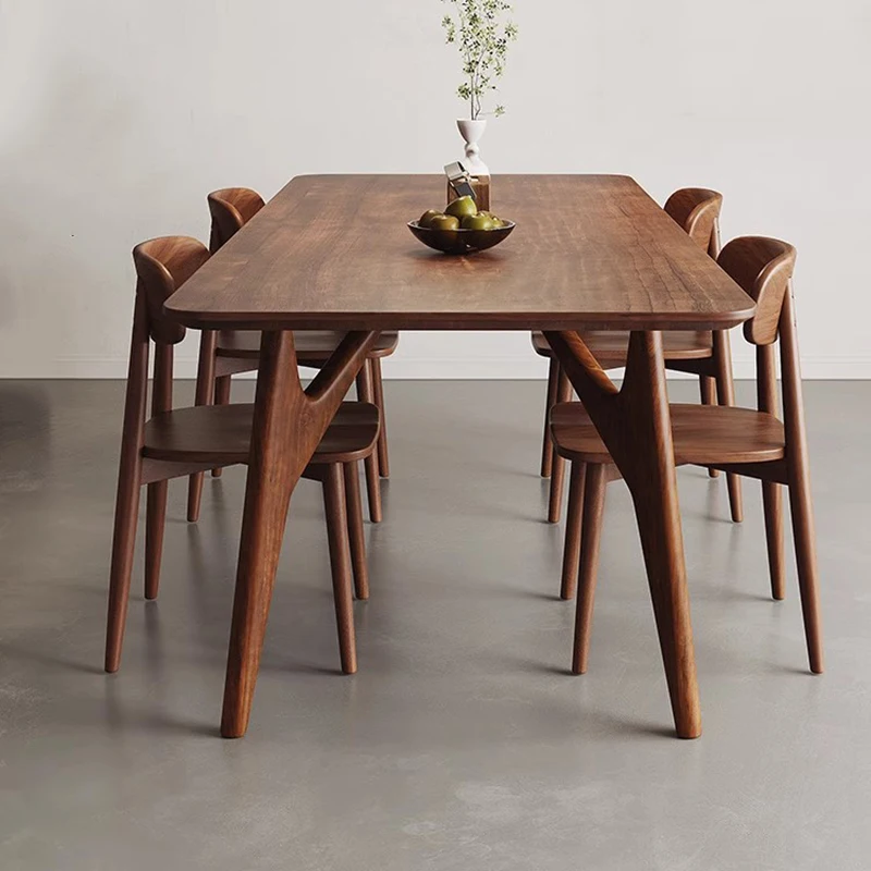 

Wood Restaurant Dining Table Center Nordic Modern Balcony Dining Table Mahjong Extending Makeup Muebles Living Room Furniture