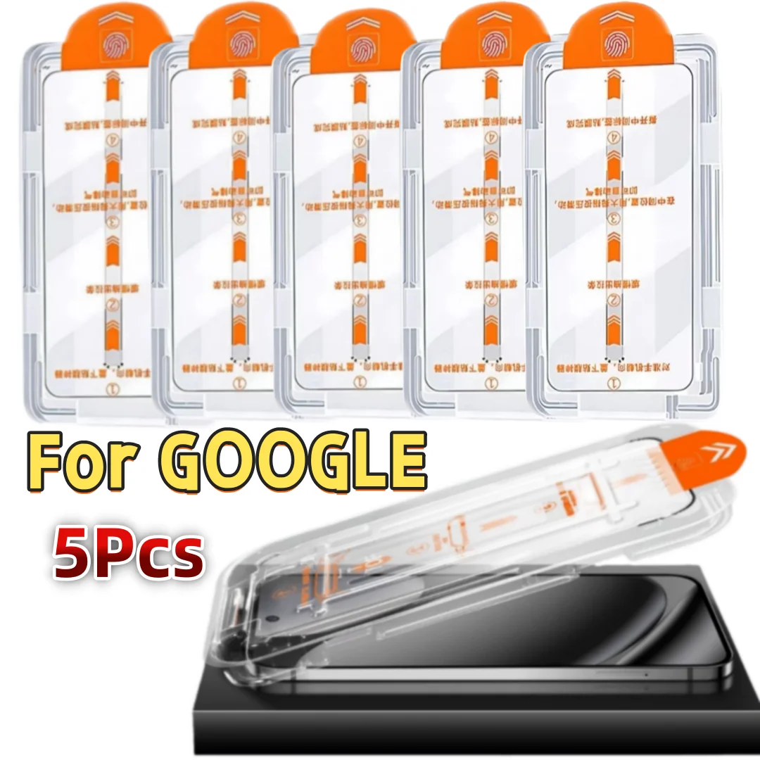 

5-Pack HD Tempered Glass Screen Protectors for Google Phones
