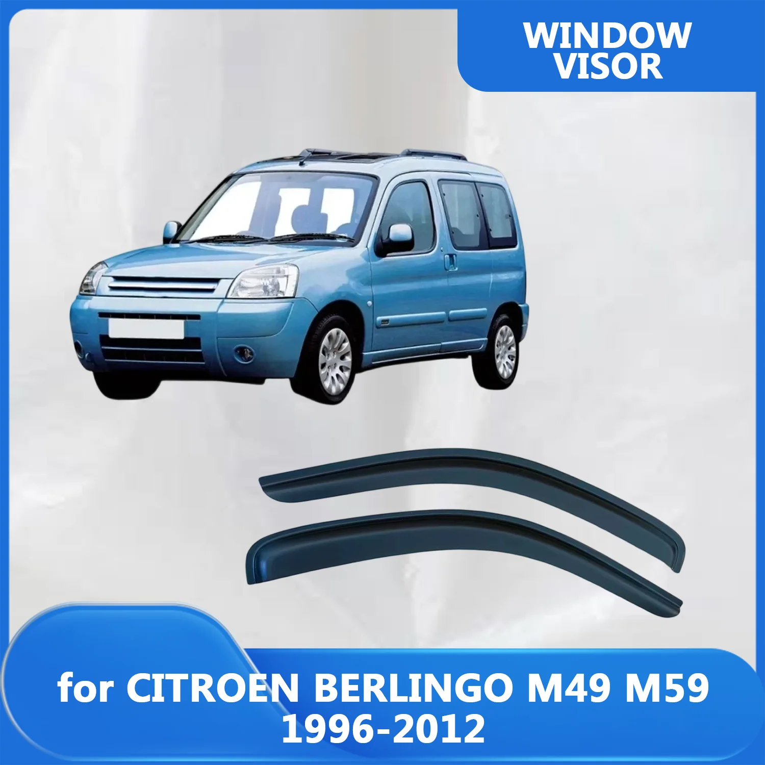 

Window Visor for CITROEN BERLINGO M49 M59 1996-2006 2007 2008 2009 2010 2011 2012 Wind Deflectors Rain Guards Door Visor Vent