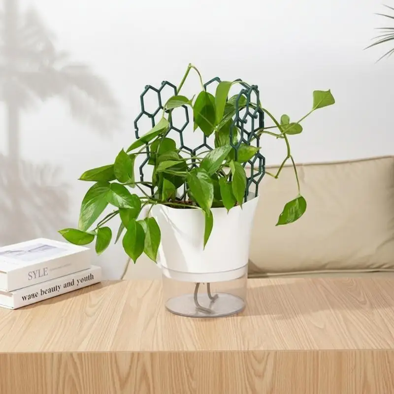1 5Pcs Honeycomb Plant Support Trellis Plastic For Potted Climbing Vines Perfect For Home And Office Tabletop Decor