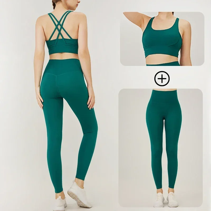 

Yoga Set Women's Sports Bra and Leggings Jogging 2-piece set yoga Sports Women Gym Set Clothes Sportwear Woman Clothes️
