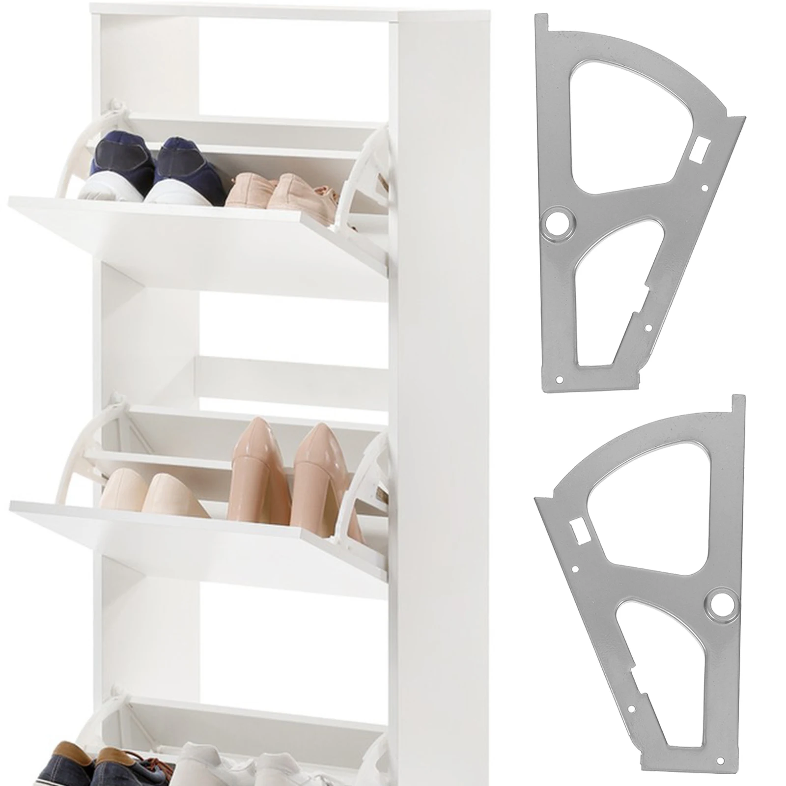 

Shoe Rack Dump Frame Cabinet Drawer Fittings Stainless Steel Replacement Hinges Flip Frames Parts Grey