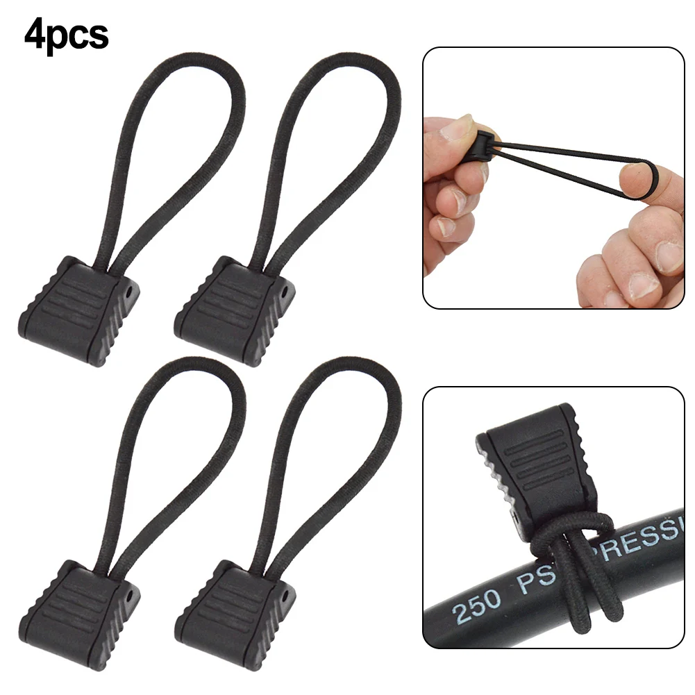 4pc Scuba Diving Diver Hose Clip Retainer Holder Elastic Rope Fixing Bungee Rope Shock Cord Tie Down Strap Replacement Accessory