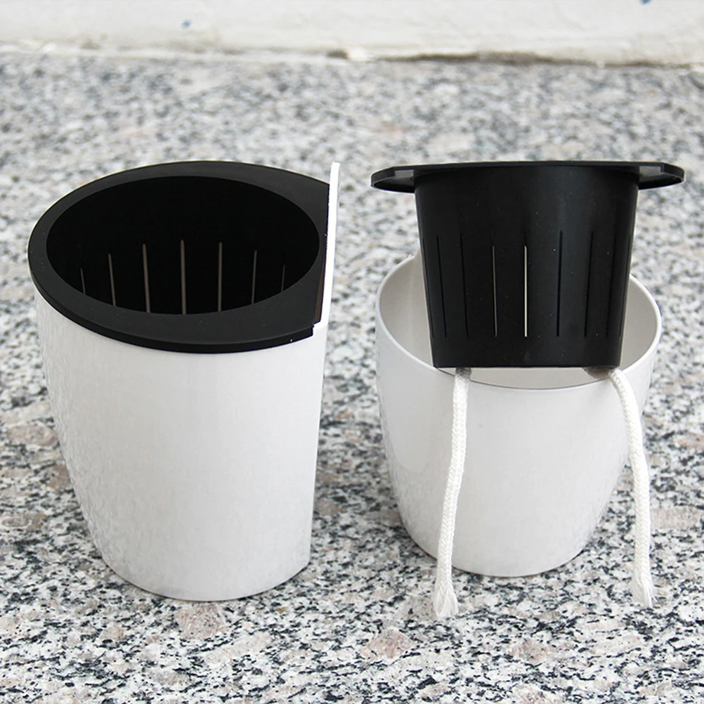

110 Mm Flower Pot Hydroponic Plastic Succulent Plant Container Cactus Holder White