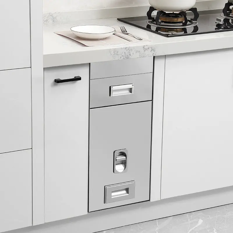 Embedded 304 stainless steel kitchen cabinets household automatic insect and moisture proof