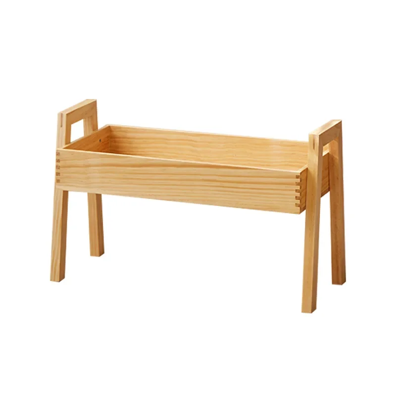 7.16-c13 plant shelf Solid wood flower stand Balcony shelf Living room floor-to-ceiling simple multi-layer flower pot bracket view 5