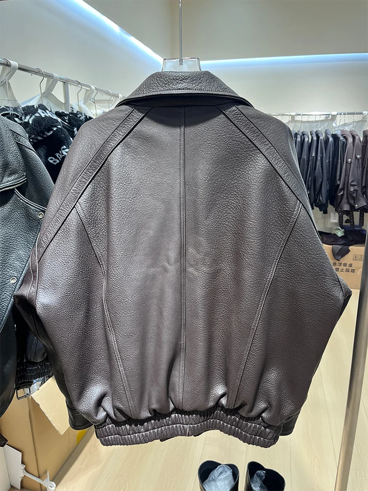 2025 New Fasion Giacca da donna in vera pelle di montone naturale Cappotto da donna in vera pelle di agnello streetwear Giacca da moto outwear