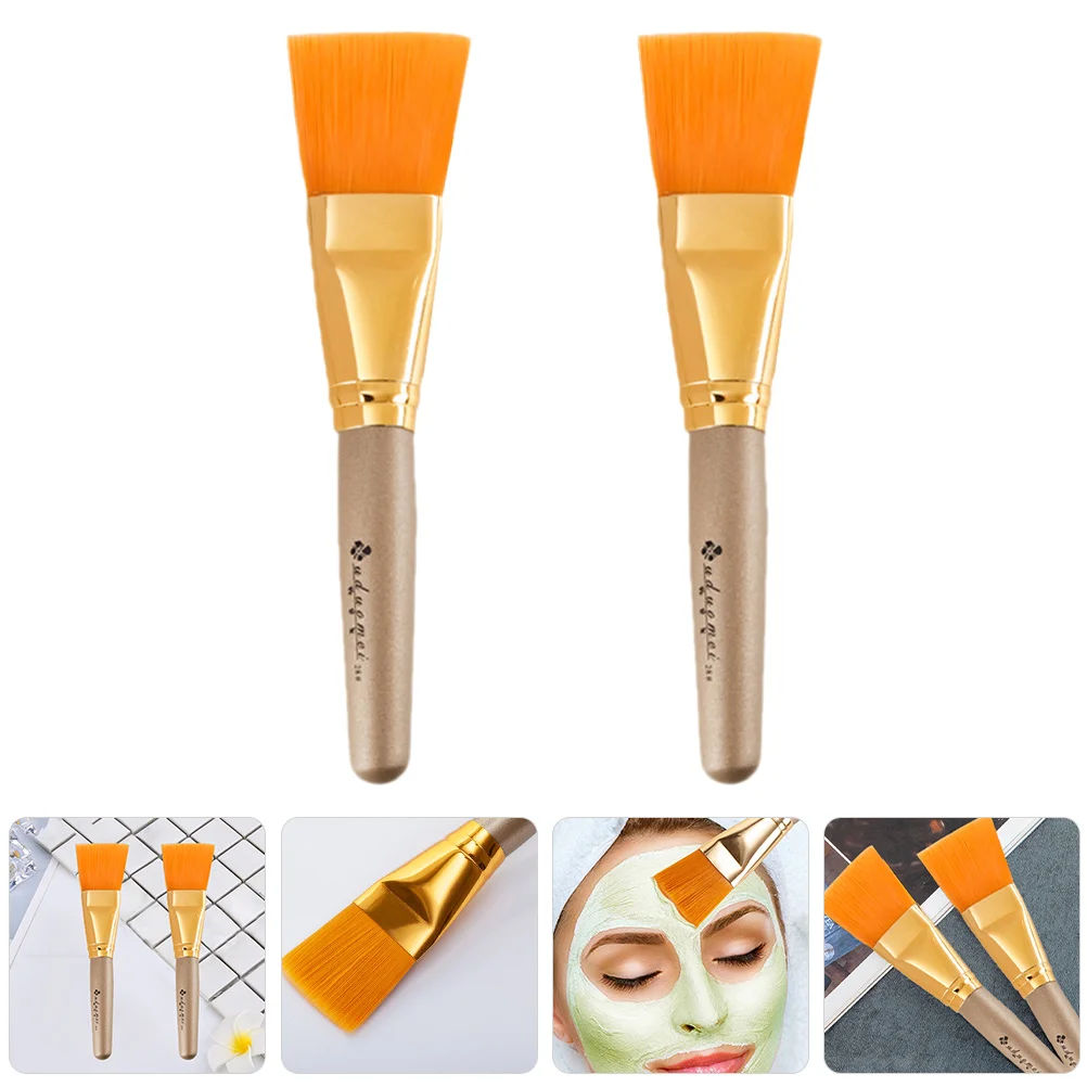 2 pçs escova de máscara facial portátil aplicador de máscara facial escova para aplicação de lama uniforme cuidados com a pele uso profissional