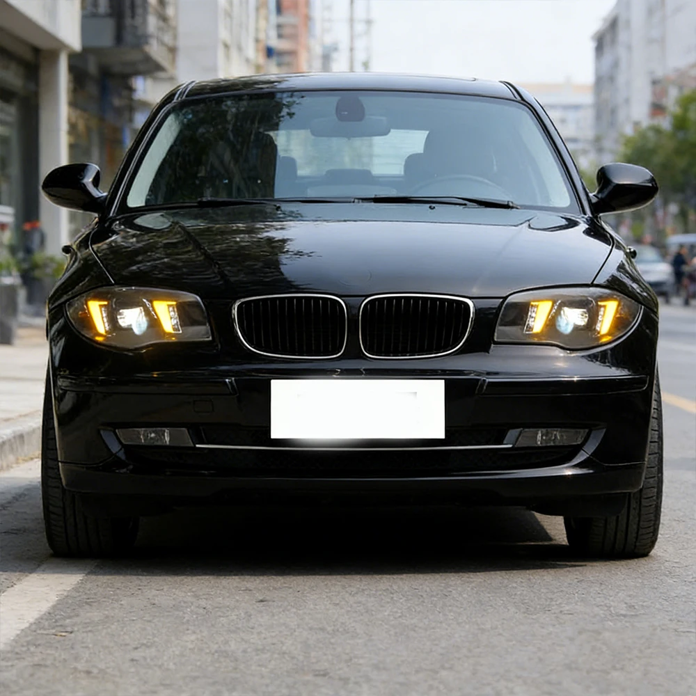 

Для BMW 1 серии E87 2004-2011: Автомобильные фары в сборе с анимацией запуска, светодиодными проекторными линзами, Plug and Play, автомобильные инструменты и аксессуары