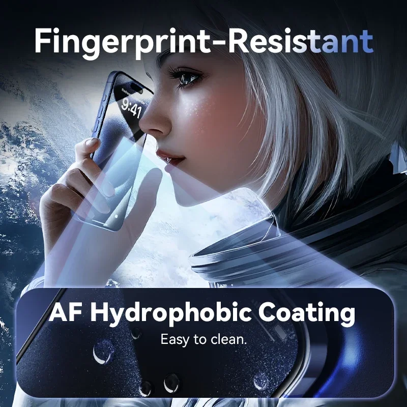 Защитная пленка из закаленного стекла Vention без пыли HD с инструментом для iPhone 16, 15 Pro Max Plus, защитная пленка из закаленного стекла