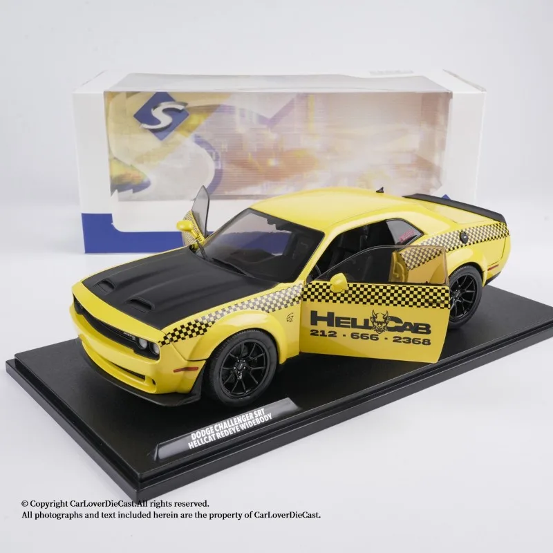 Diecast Solido 1:18 Scale DODGE CHALLENGER SRT HELLCAT Alloy Car Model