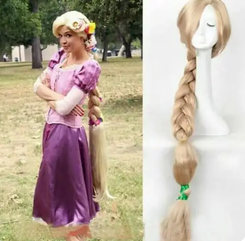 Long Blonde Handcraft Braid Cosplay Wig For Women’s Christmas Halloween Cosplay Costume Party Wigs