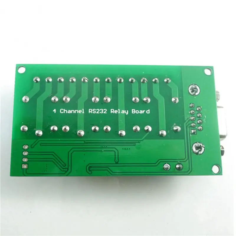 2X DC 12V 4 Channel RS232 Relay Board PC USB DB9 Interface Relay Module Serial Port Remote Control Switch-ABIU