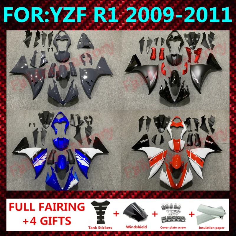 

Комплект обтекателя мотоцикла, АБС-пластик, обтекатели для впрыска кузова, обвесы для Yamaha R1 YZF1000 YZF-R1 2009 2010 2011, zxmt