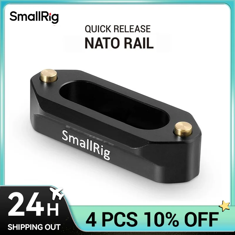 SmallRig Camera Quick Release Safety Rail 4cm 1.57 Inches Long with 1/4\'\' Screws For Nato Handle EVF Attach  - 1409