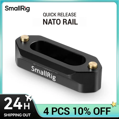 SmallRig-Cámara de liberación rápida, Riel de seguridad de 4cm y 1,57 pulgadas de largo con tornillos de 1/4 pulgadas para MANGO Nato EVF, fijación-1409