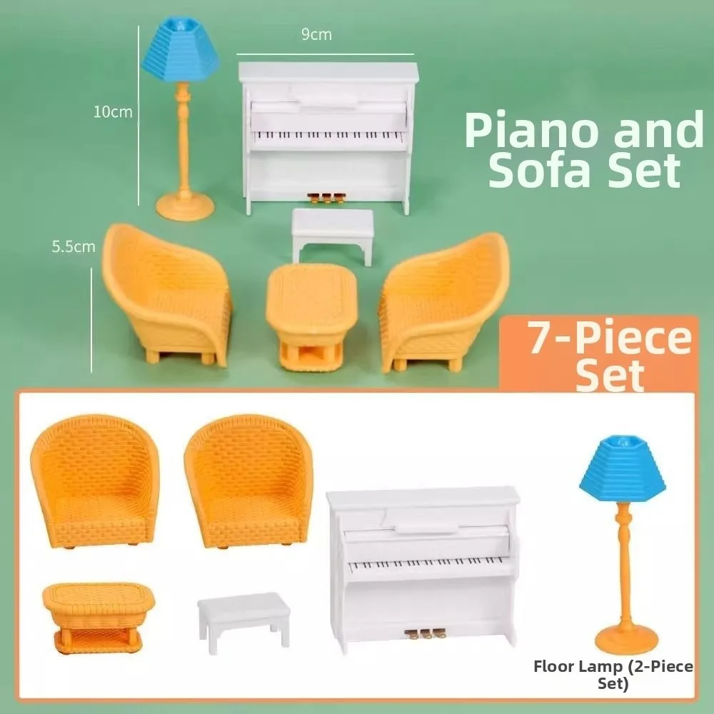 Mini muebles para casa de muñecas de alta calidad, mesa de comedor en miniatura de varios estilos de plástico, accesorios para juego de imitación para dormitorio