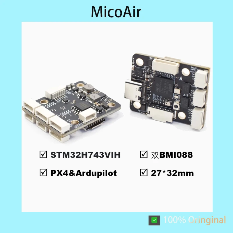 Microair NxtPX4v2 H7 Flight Controller 33A 50A Dual BMI088 FC With 4GB TF Card Support PX4 Ardupilot For RC FPV Racing Drone