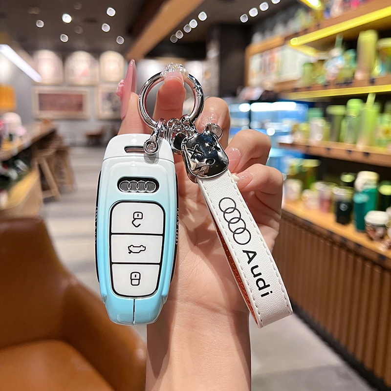 الجلود بولي TPU حافظة مفاتيح السيارة لأودي A4 B9 A5 A6 8S 8W Q5 Q7 4M S4 S5 S7 TT TTS TFSI RS حامي قذيفة فوب اكسسوارات #4