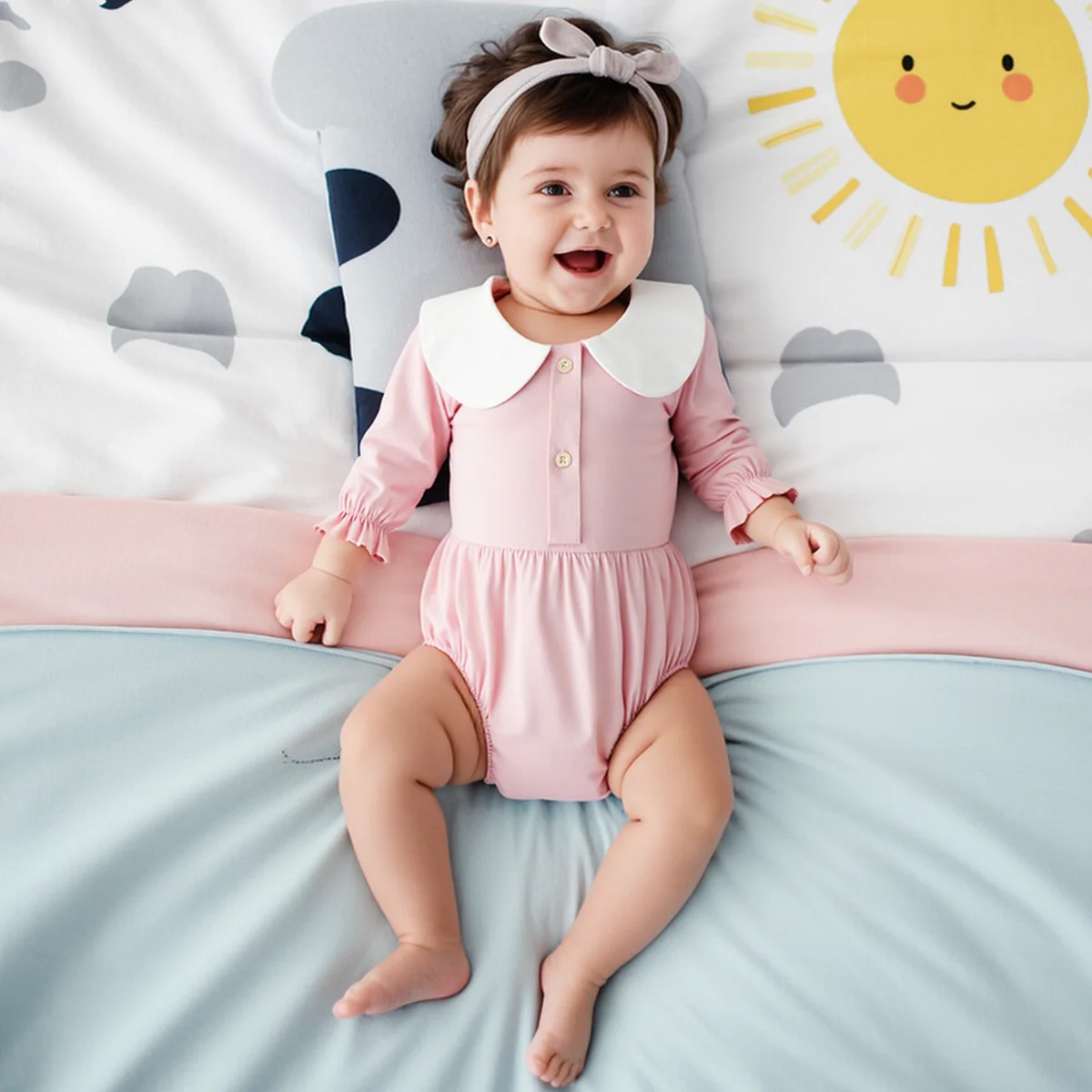 Baby Clothing Pk - Sanlutoz Plain Baby Girls Bodysuits Autumn