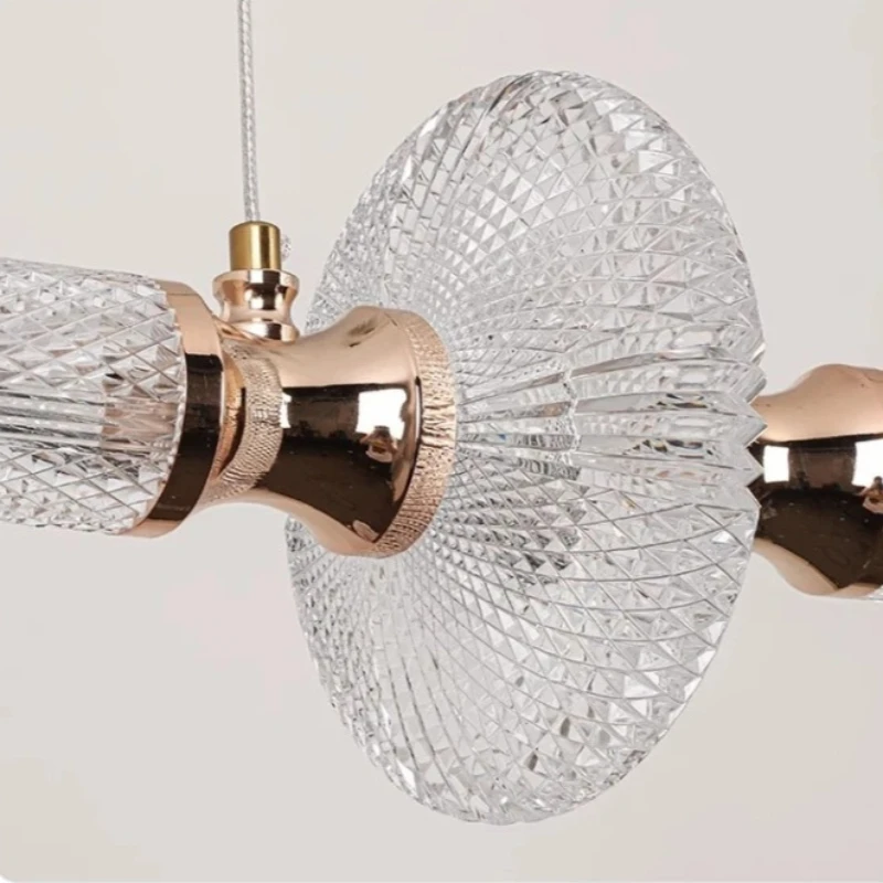Modern Luxury LED Pendant Lights Creative Personality Acrylic Chandelier Counter Exhibition Hall Dining Table Art Hanging Lamps - view 6
