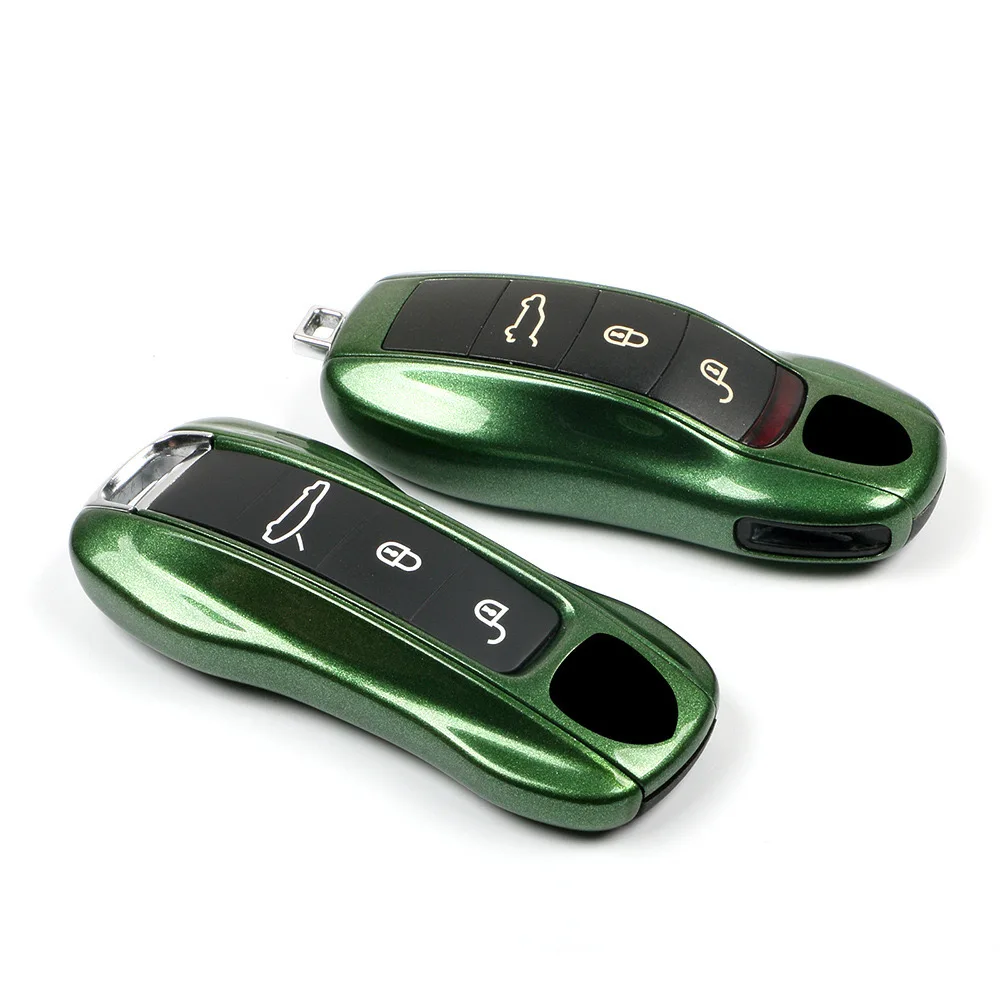 

Cay Key Case Mamba Green Color Fob Cover Protection Shell for Porsche Taycan Panamera Macan 718 911 Boxster Cayenne Cayman