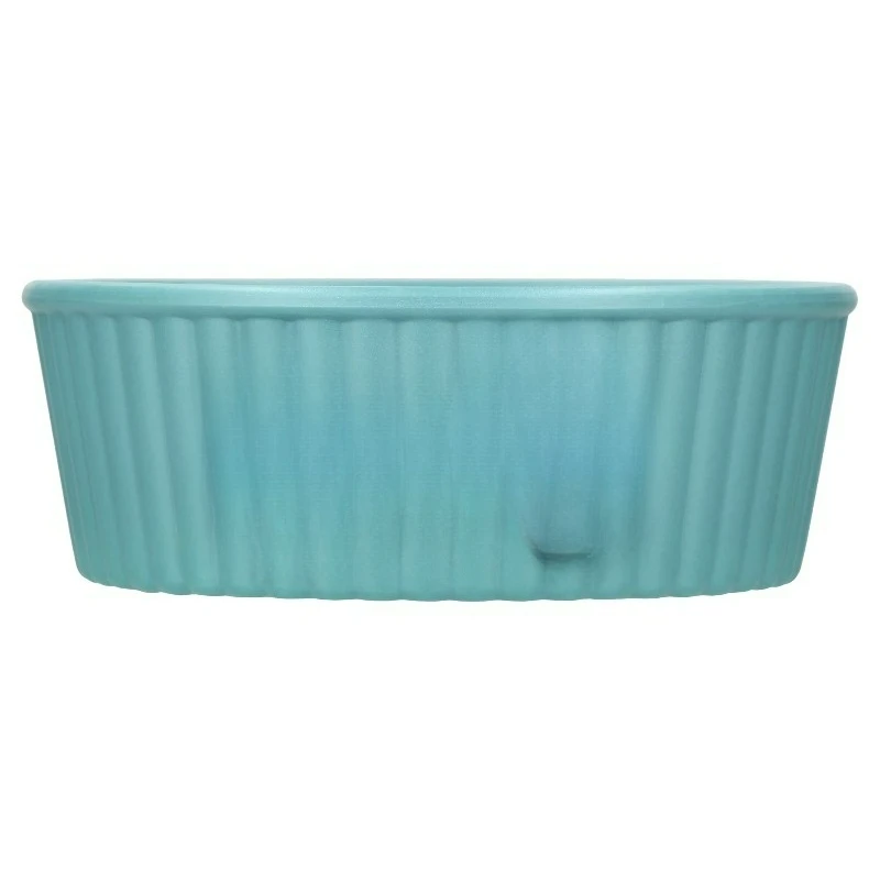 Small 2.2-Cup Pet Bowl, Teal，Measures 5.5 in x 5.5 in x 2 in for a compact footprint in your feeding area.