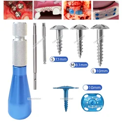 Dental titânio liga auto-perfuração Tenting parafuso, sistema de implante GBR, regeneração óssea afiada, comprimento 7mm, 8mm, 9mm, 10 pcs