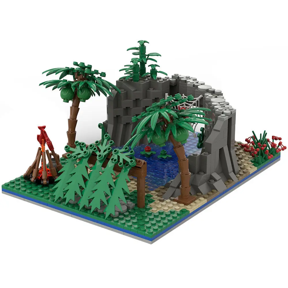 

Creative Garden Wild Survival Tropical Rain Forest Simulation Scene Building Blocks Bricks Toys Gifts