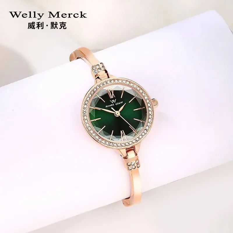 Welly Merck-Relógio Quartz para Meninas, Relógios de Moda, Genuíno, Novo