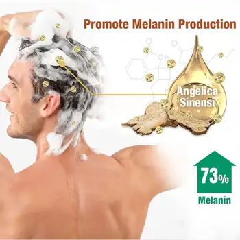 EELHOE Šampon na barvení vlasů Polygonum Multiflorum Rychlé barvení vlasů Šampon zakrývá šediny Bylinná složka Bílá až černá pro ženy a muže 12 nejlepší prodej šampon na vlasy v kině - №3