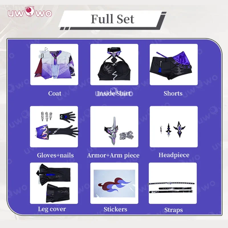 SN55UWOWO Honkai Star Rail Acheron أزياء تنكرية سلسلة Collab: Acheron أزياء الهالوين التأثيرية $5Q@1