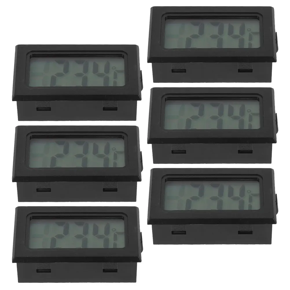 

6pcs Digital Thermometer Temperature Gauge Clear Display Home Mini Electronic Meter Weather Bathrooms Greenhouse