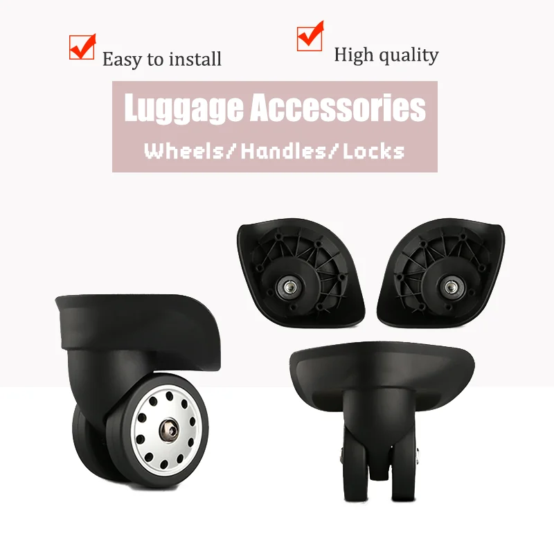 Luggage W046-L Wheels Sturdy Wear-Resistant Rubber for Large Check-in Suitcase Accessories