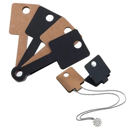 50pcs Adhesive Flodable Display Card Necklace Bracelet Jewelry Hanging Price Tag for Small Business Jewelry Display&Packaging
