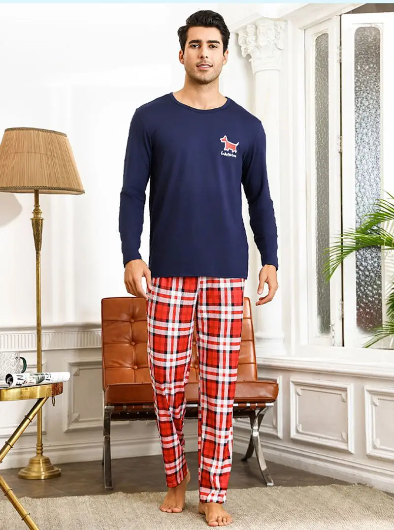 

Мужской пижамный комплект контрастного цвета, топ с короткими рукавами и принтом, свободные шорты в клетку, дышащие мягкие повседневные домашние костюмы больших размеров, одежда для сна