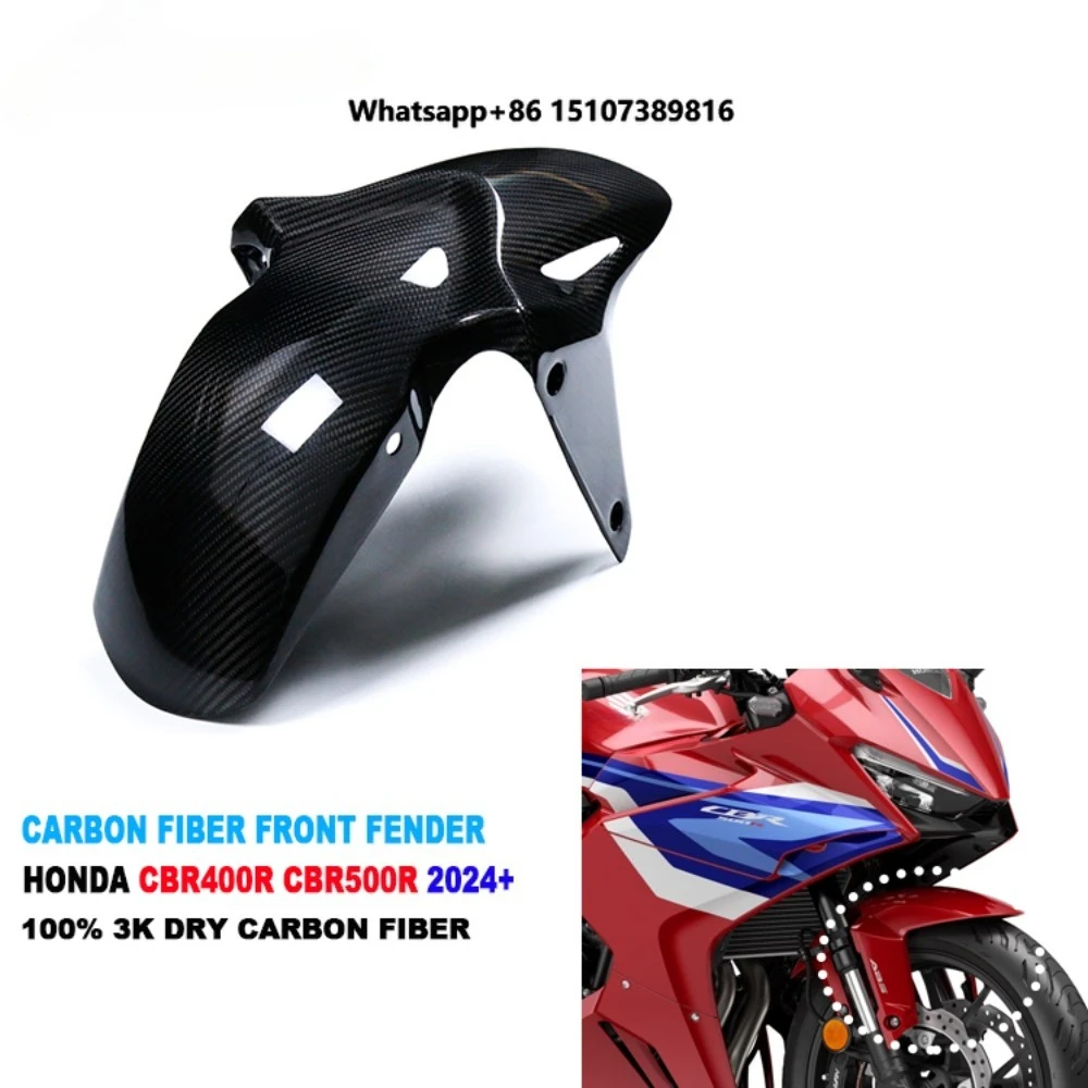 

Dry Carbon Fiber Motorcycle Front Fender for CBR400R CBR500R 2024+