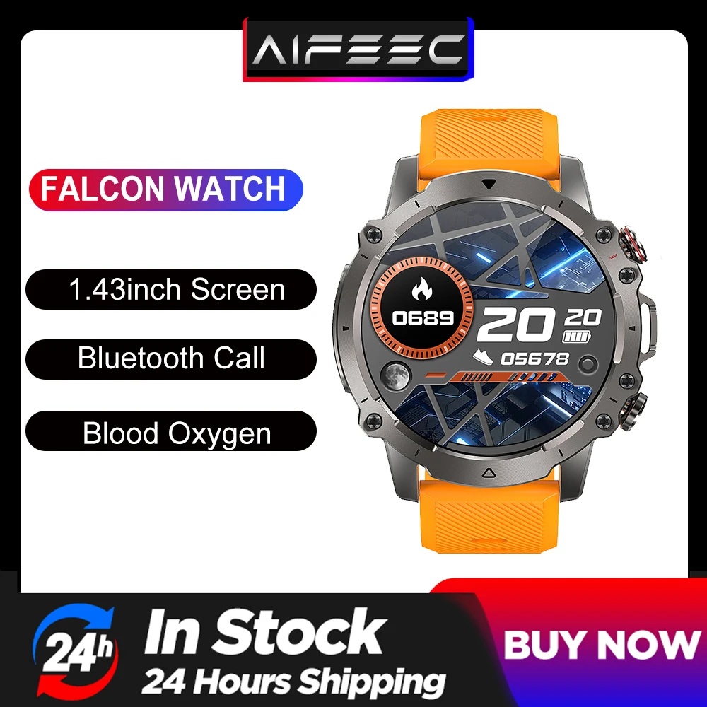 

FALCON Military Smart Watch Men 110+ Sports Modes Health Monitor Bluetooth Call Women Smartwatch 2023 1.43inch for Xiaomi iPhone