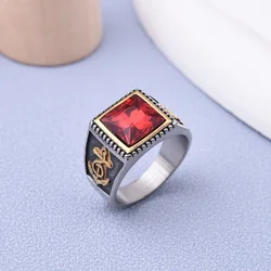 Men's 316LStainless/Titanium Steel Pirate Anchor Rings Classic Fashion HipHop Trend Jewelry