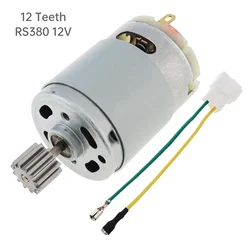 R380 12 Teeth DC Motor 6V 12V 12000-20000RPM Kids Ride On Toys Car Motor High Speed Electric Motor for Remote Control Car